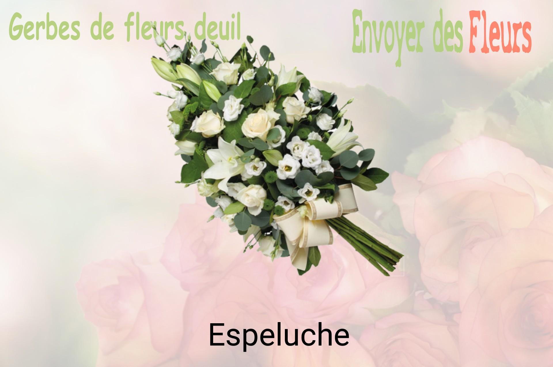 Gerbe de fleurs de deuil livrée à Espeluche